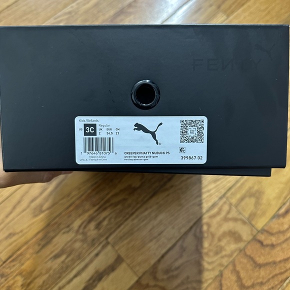 Puma x Fenty Creeper Phatty Nubuck (Jr)- Green Fog size 3C - Picture 5 of 5